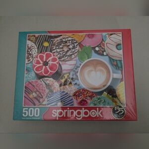Springbok 500-Piece Donuts Puzzle in Pink and Teal